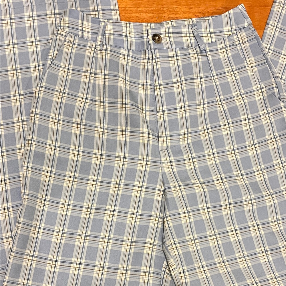 Princess Polly Light Blue Plaid Women’s Pants